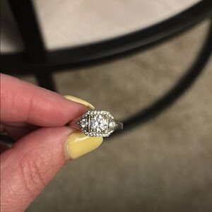 Elegant Silver White Sapphire Ring